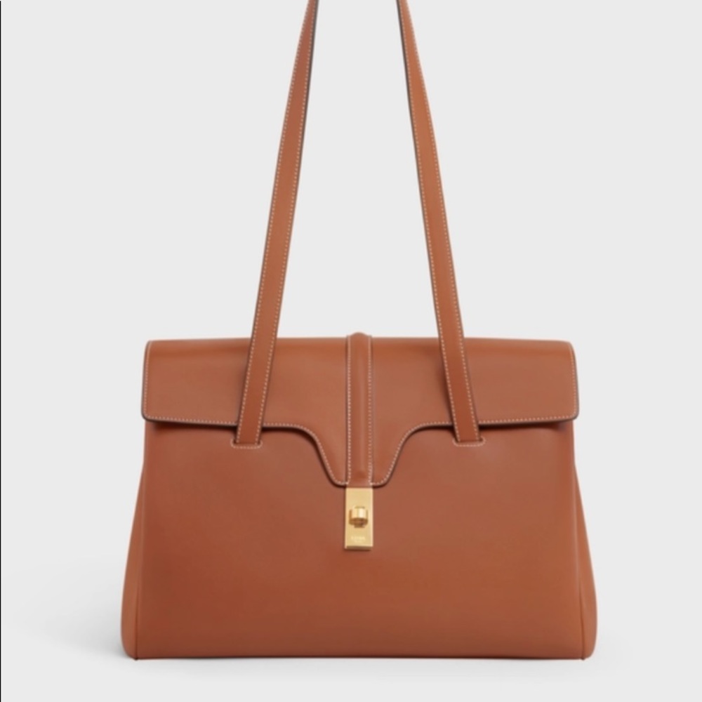 Celine: gorgeous tan shoulder bag, unused, brand new in box